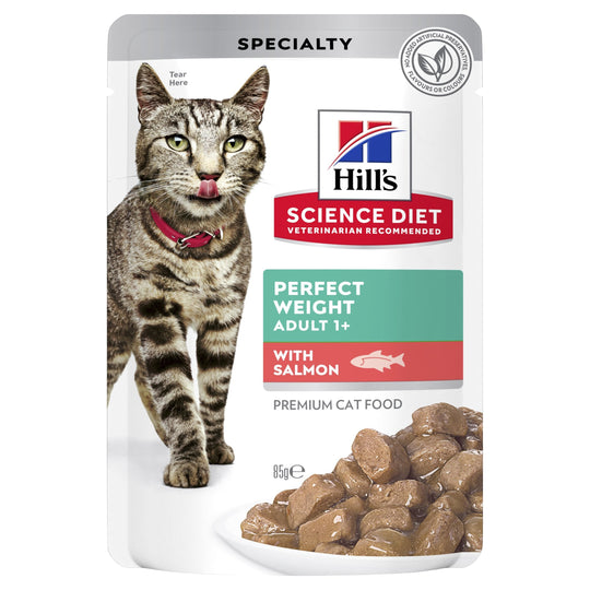 Hills Science Diet Adult Perfect Weight Salmon Cat Food Pouches 85g