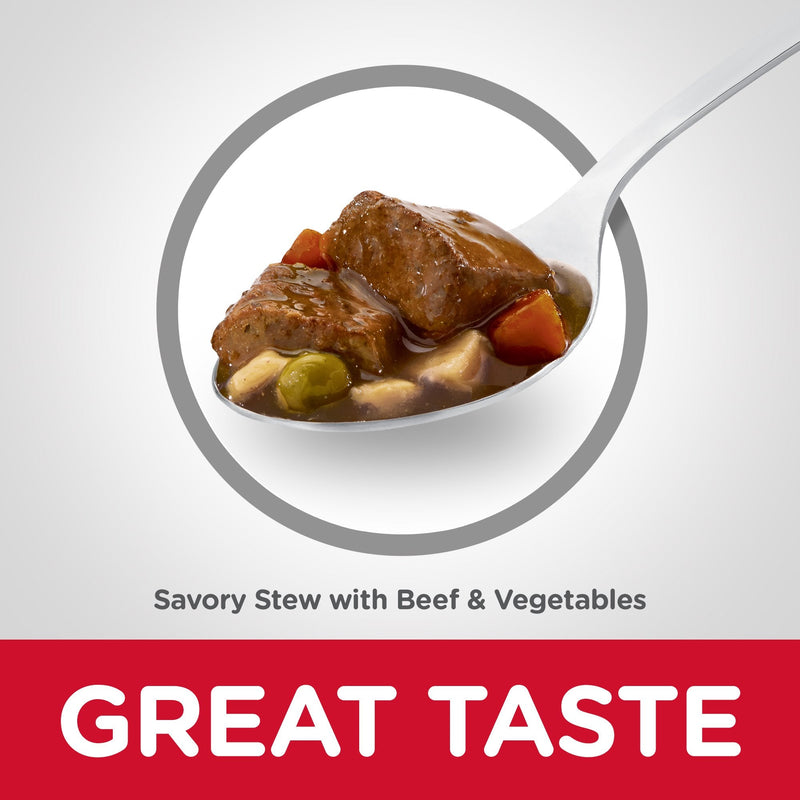 Hills Science Diet Adult Savoury Stew Beef and Vegetables Canned Dog Food 363g x 12