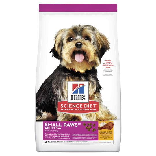Hills Science Diet Adult Small Paws Chicken Dry Dog Food 1.5kg