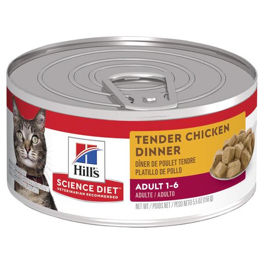 Hills Science Diet Adult Tender Dinners Chicken Canned Cat Food 156g