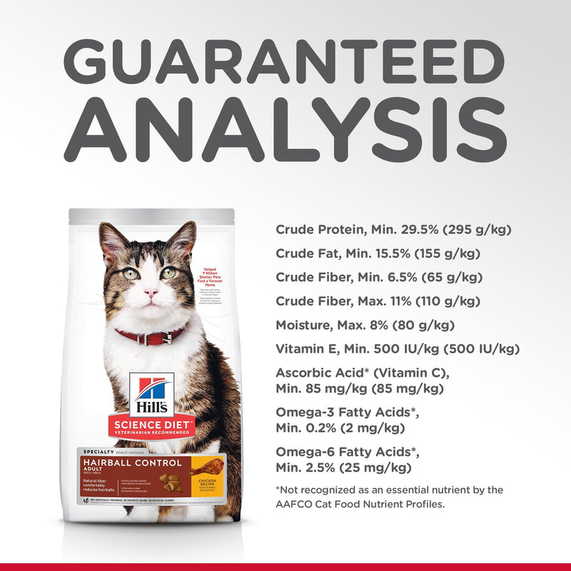 Hills Science Diet Hairball Control Adult Dry Cat Food 4kg