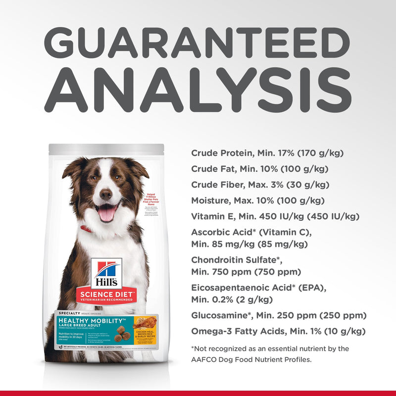 Hills Science Diet Healthy Mobility Large Breed Adult Dry Dog Food 12kg