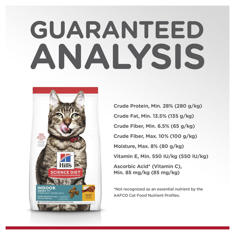 Hills Science Diet Indoor Adult 7+ Dry Cat Food 3.17kg