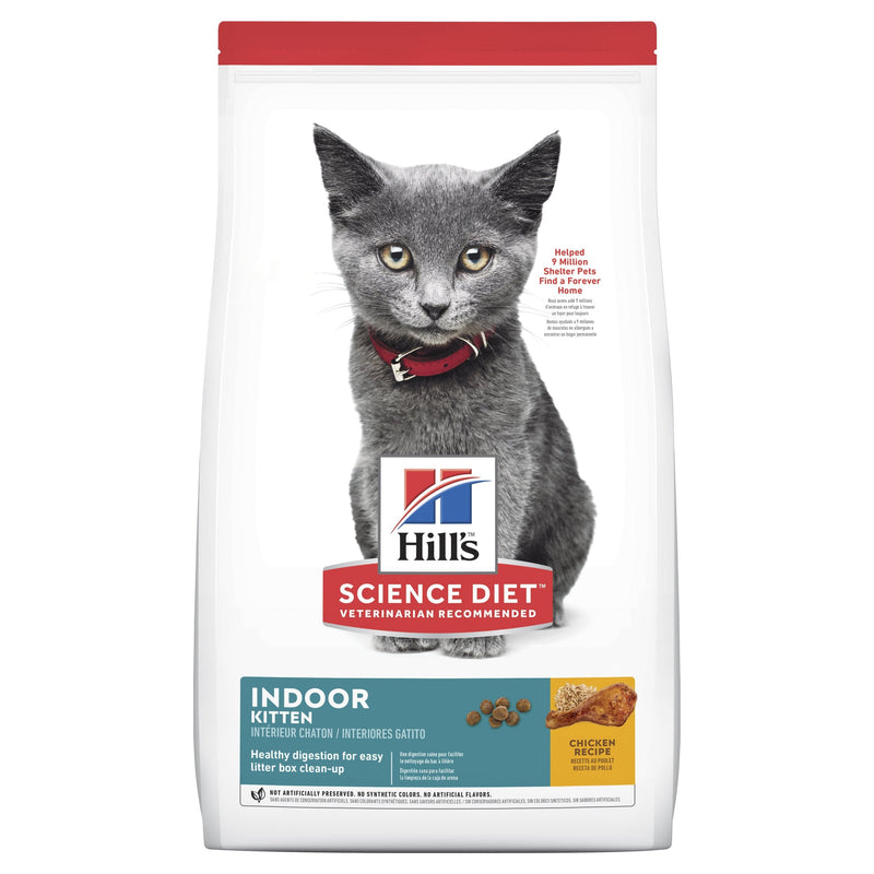 Hills Science Diet Indoor Kitten Dry Cat Food 1.58kg (+_+)-Habitat Pet Supplies