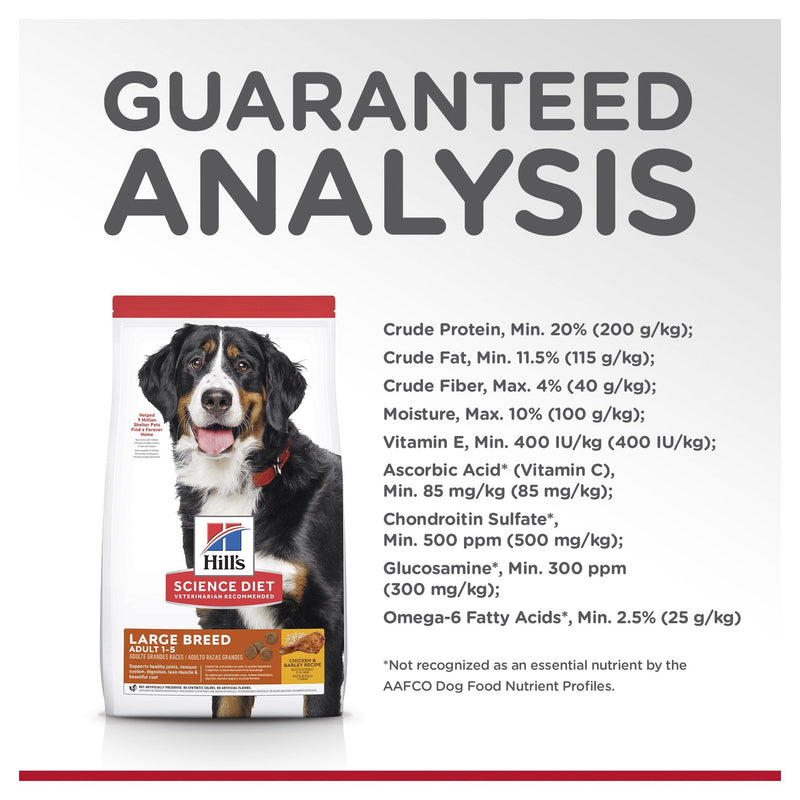 Hills Science Diet Large Breed Adult Chicken Dry Dog Food 12kg
