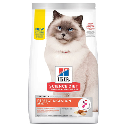 Hills Science Diet Perfect Digestion 7+ Dry Cat Food 2.72kg ^._.^