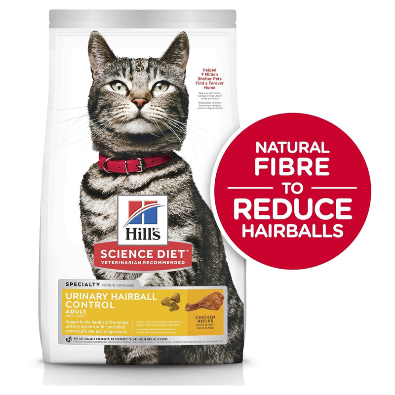 Hills Science Diet Urinary Hairball Control Adult Dry Cat Food 3.17kg