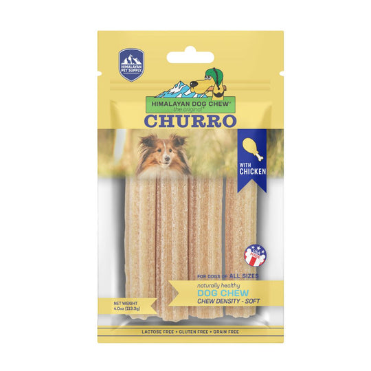 Himalayan Pet Supply Yaky Churro Chicken Dog Treats 4 Pack
