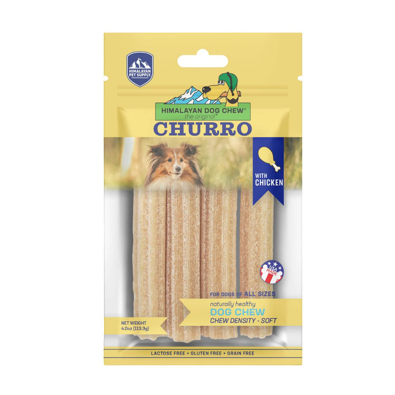 Himalayan Pet Supply Yaky Churro Chicken Dog Treats 4 Pack-Habitat Pet Supplies