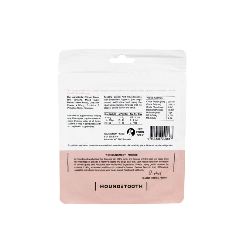 Houndztooth Raw Boost Puppy Health Meal Topper 60g ^._.^