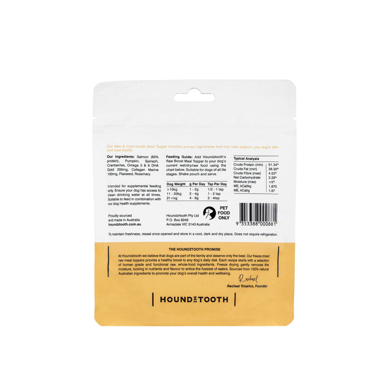 Houndztooth Raw Boost Skin and Coat Health Meal Topper for Dogs 60g ^._.^