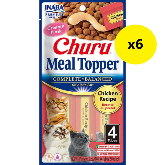 Inaba Churu Chicken Meal Topper for Cats 4 Pack x6