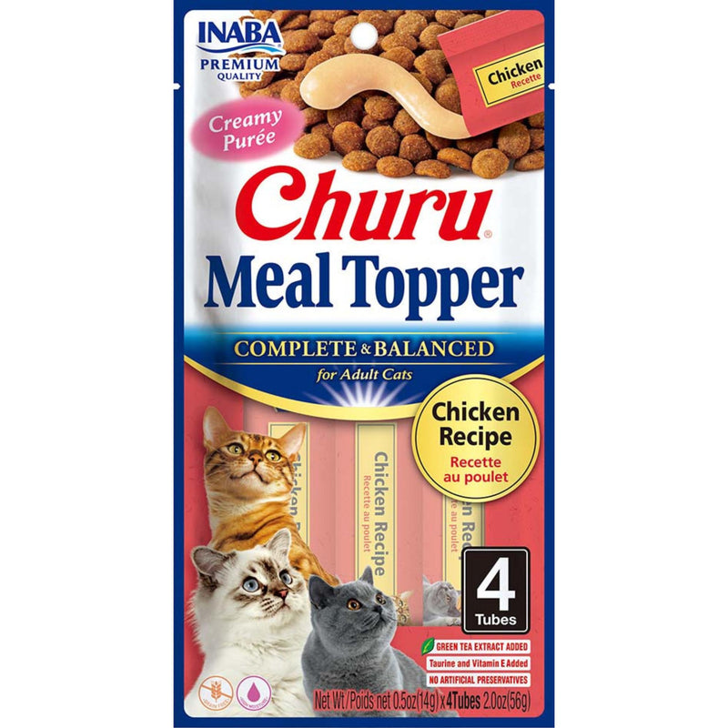 Inaba Churu Chicken Meal Topper for Cats 4 Pack (+_+)-Habitat Pet Supplies