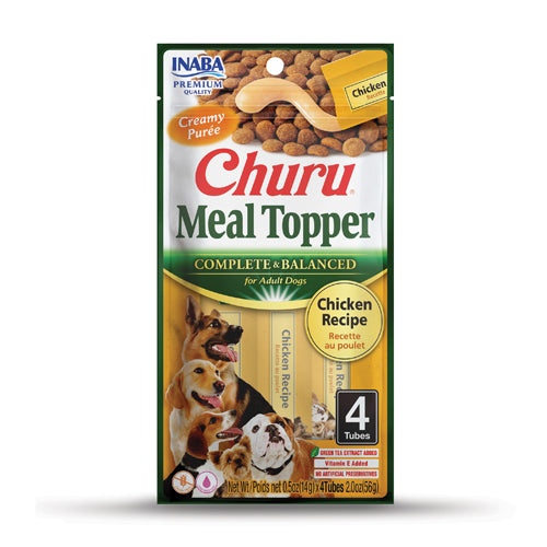 Inaba Churu Chicken Meal Topper for Dogs 4 Pack x6 (+_+)