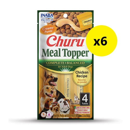 Inaba Churu Chicken Meal Topper for Dogs 4 Pack x6 (+_+)-Habitat Pet Supplies