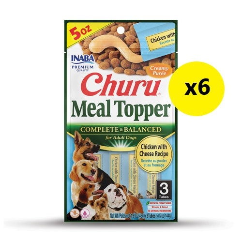 Inaba Churu Chicken and Cheese Meal Topper for Dogs 3 Pack x6 (+_+)-Habitat Pet Supplies