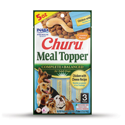Inaba Churu Chicken and Cheese Meal Topper for Dogs 3 Pack (+_+)-Habitat Pet Supplies
