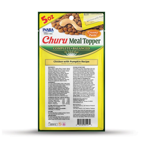 Inaba Churu Chicken and Pumpkin Meal Topper for Dogs 3 Pack x6 (+_+)