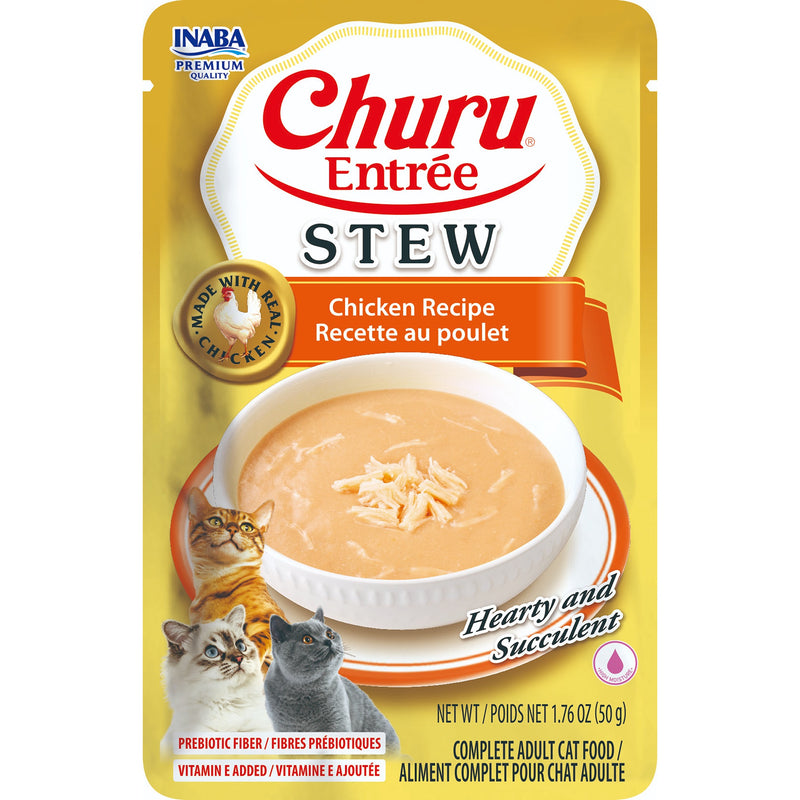 Inaba Churu Entrée Stew Complete and Balanced Cat Food Chicken Recipe Pouch 50g-Habitat Pet Supplies