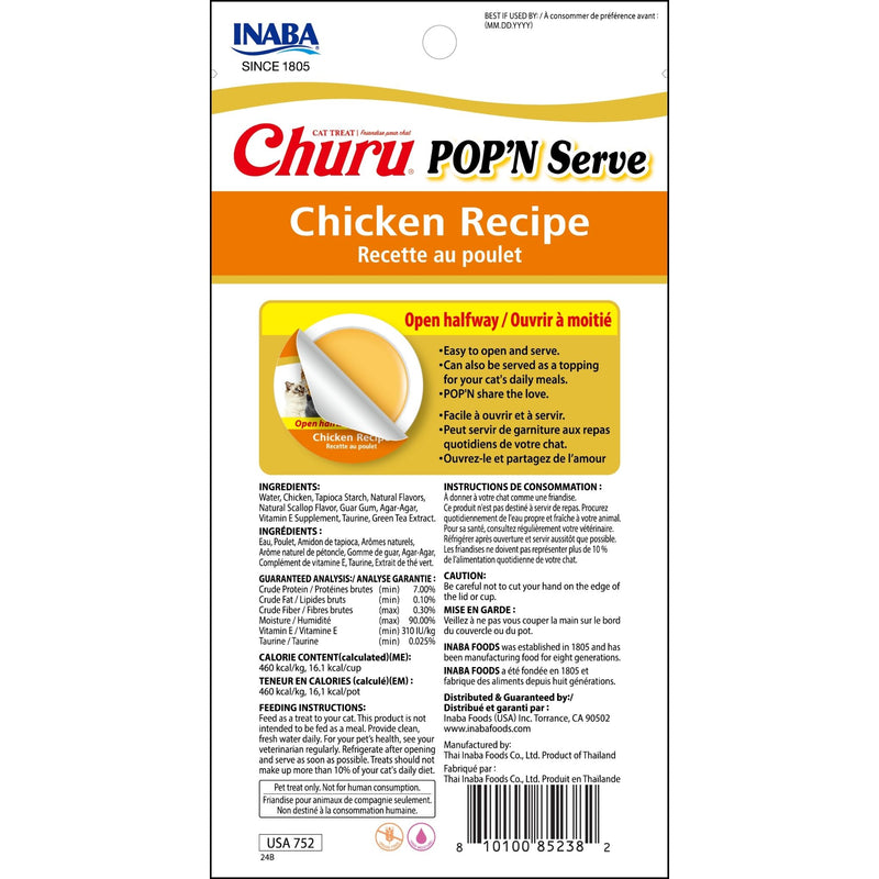 Inaba Churu Pop N Serve Chicken Jelly Treat for Cats 2 Pack :->>