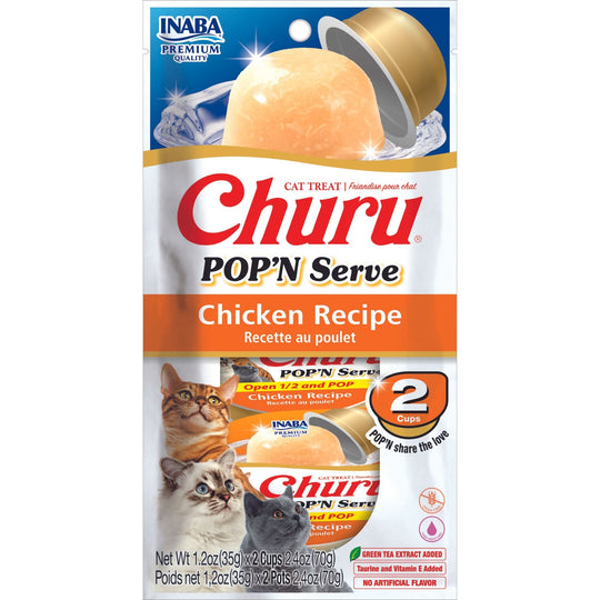 Inaba Churu Pop N Serve Chicken Jelly Treat for Cats 2 Pack