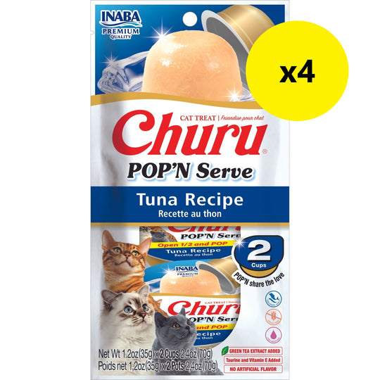 Inaba Churu Pop N Serve Tuna Jelly Treat for Cats 2 Pack x4
