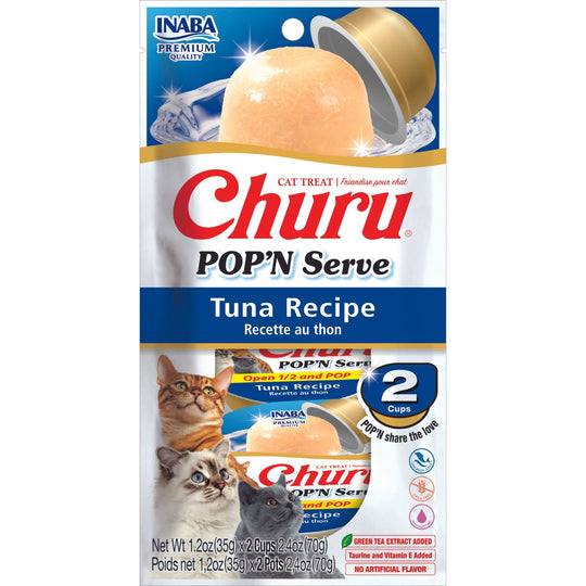 Inaba Churu Pop N Serve Tuna Jelly Treat for Cats 2 Pack