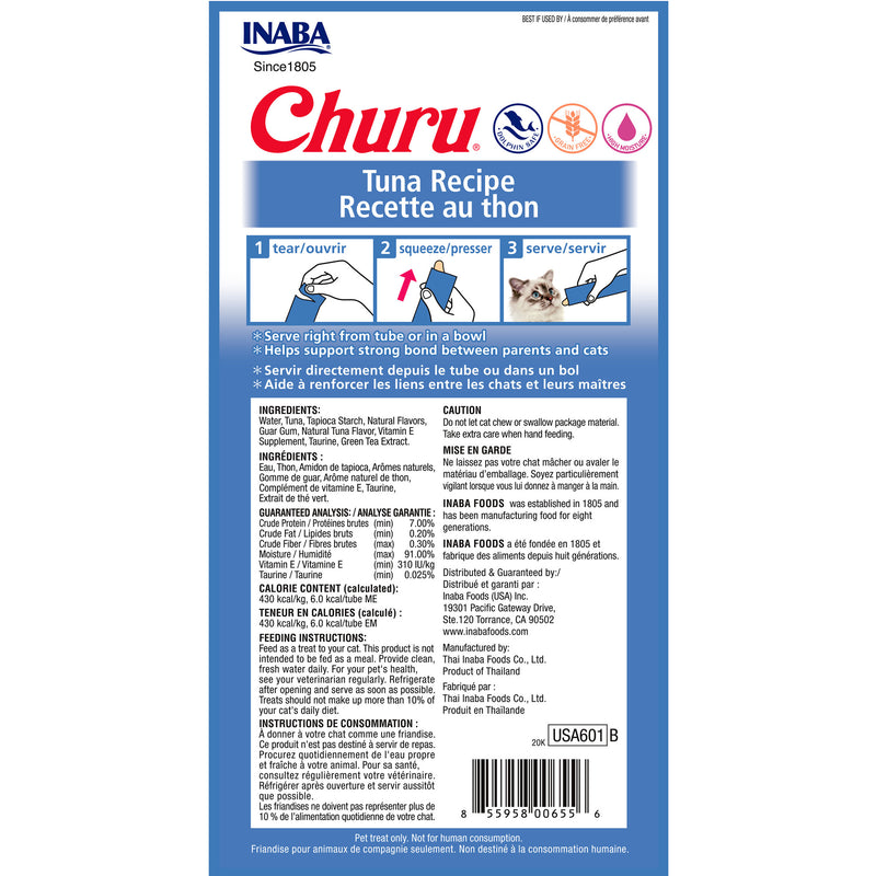 Inaba Churu Puree Tuna Cat Treats 56g :->>