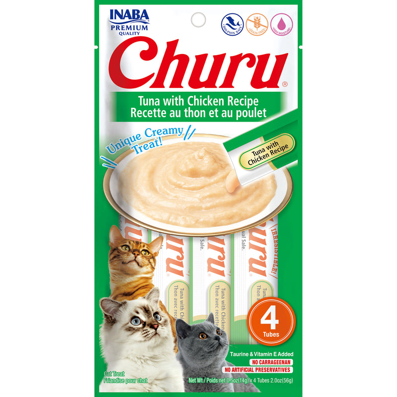 Inaba Churu Puree Tuna with Chicken Cat Treats 56g x 6 :->>