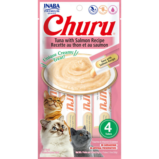 Inaba Churu Puree Tuna with Salmon Cat Treats 56g