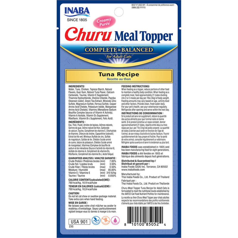 Inaba Churu Tuna Meal Topper for Cats 4 Pack x6 :->>