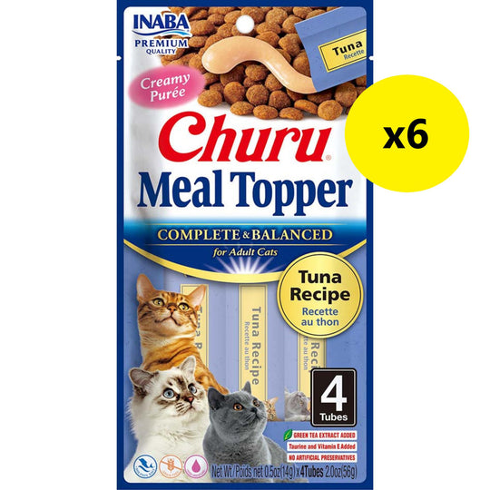 Inaba Churu Tuna Meal Topper for Cats 4 Pack x6