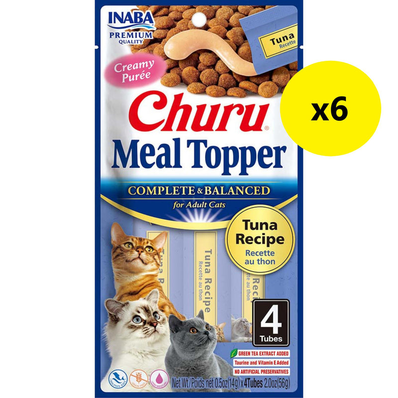 Inaba Churu Tuna Meal Topper for Cats 4 Pack x6 :->>-Habitat Pet Supplies
