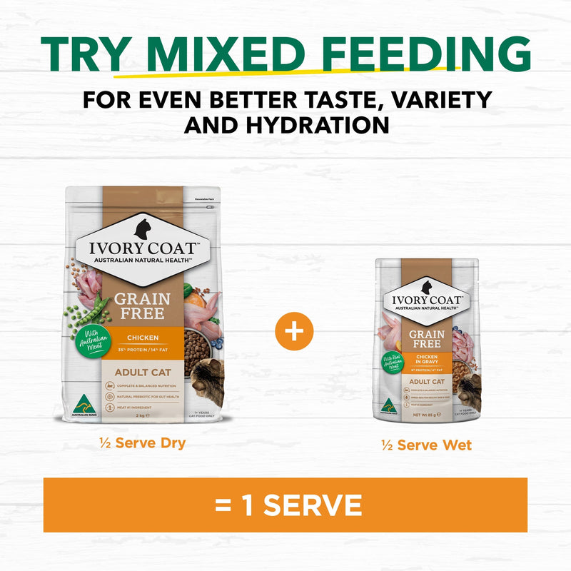 Ivory Coat Grain Free Chicken Adult Cat Dry Food 2kg :->>