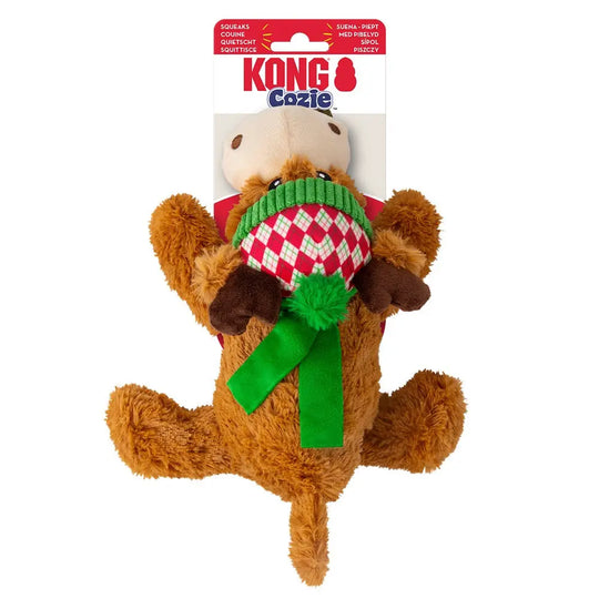 KONG Christmas Cozie Reindeer Soft Dog Toy Medium