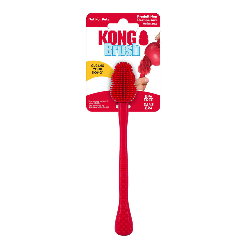 KONG Classic Large Dog Toy Easy Treat and Cleaning Brush Bundle