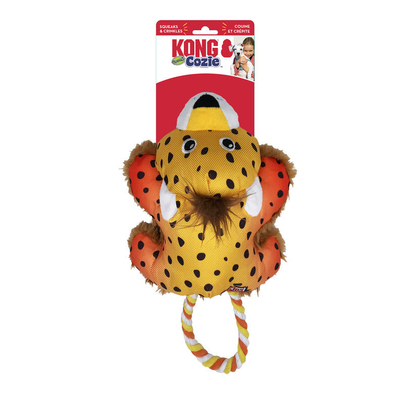 KONG Cozie Tuggz Cheetah Medium to Large Dog Toy-Habitat Pet Supplies