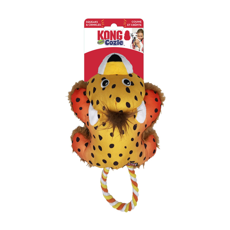 KONG Cozie Tuggz Cheetah Small to Medium Dog Toy ^._.^-Habitat Pet Supplies