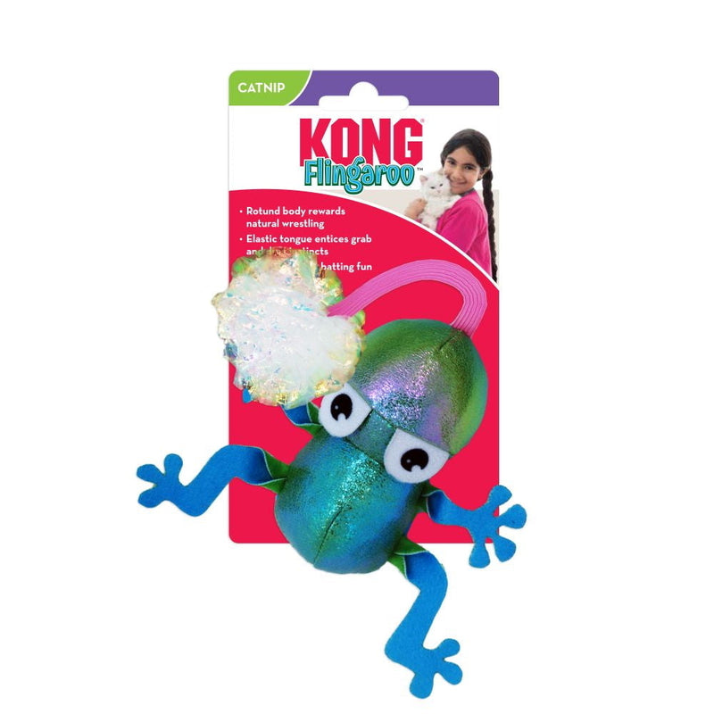 KONG Flingaroo Frog Cat Toy-Habitat Pet Supplies