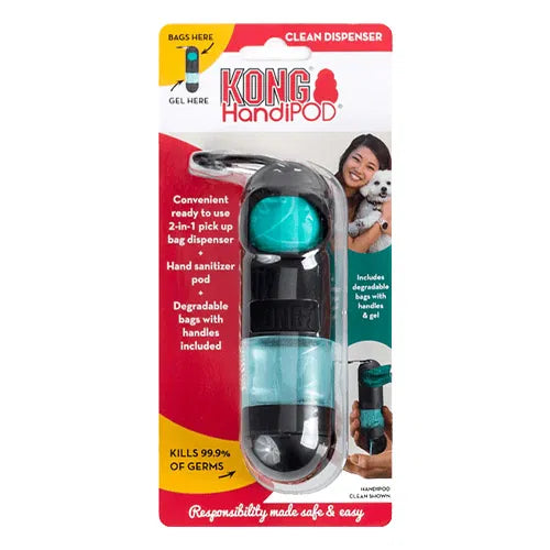KONG Handipod Regular Pick Up Bag and Clean Dispenser *!*!*-Habitat Pet Supplies