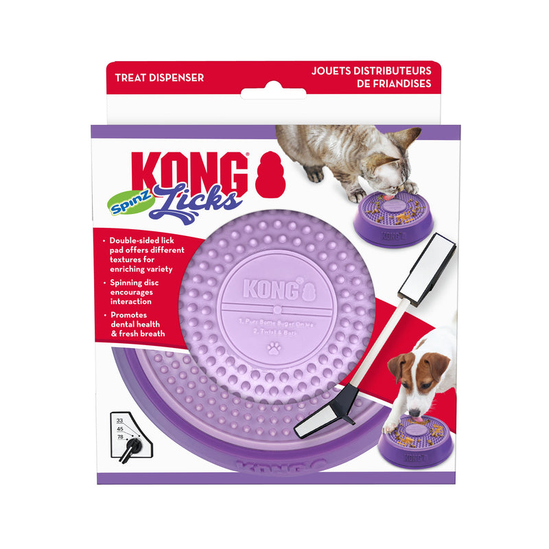KONG Licks Spinz Interactive Cat Toy-Habitat Pet Supplies