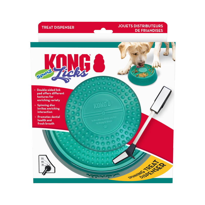 KONG Licks Spinz Interactive Large Dog Toy-Habitat Pet Supplies