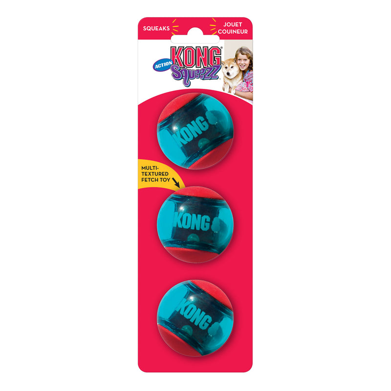 KONG Squeezz Action Red Small Dog Toy-Habitat Pet Supplies