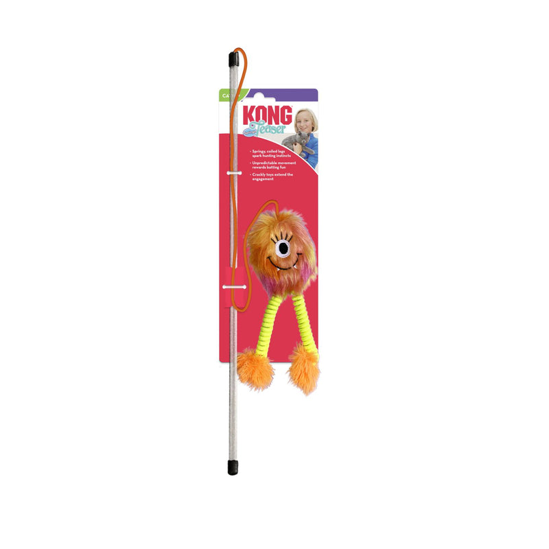 KONG Teaser Springz Cat Toy {)_(}-Habitat Pet Supplies