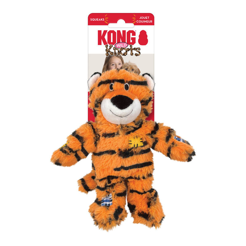 KONG Wild Knots Tiger Small to Medium Dog Toy {)_(}-Habitat Pet Supplies