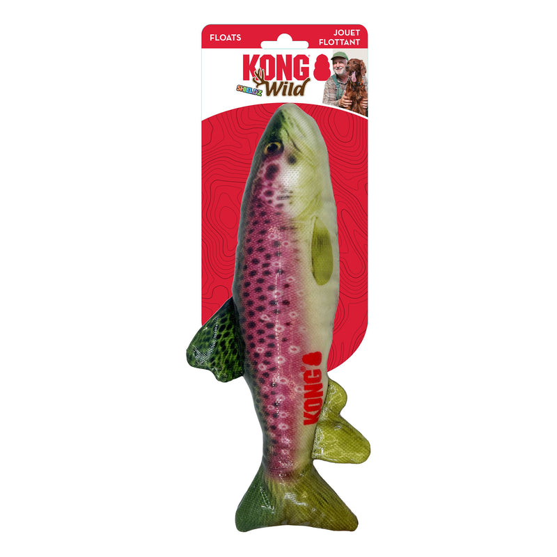 KONG Wild Shields Trout Medium Dog Toy ^._.^-Habitat Pet Supplies