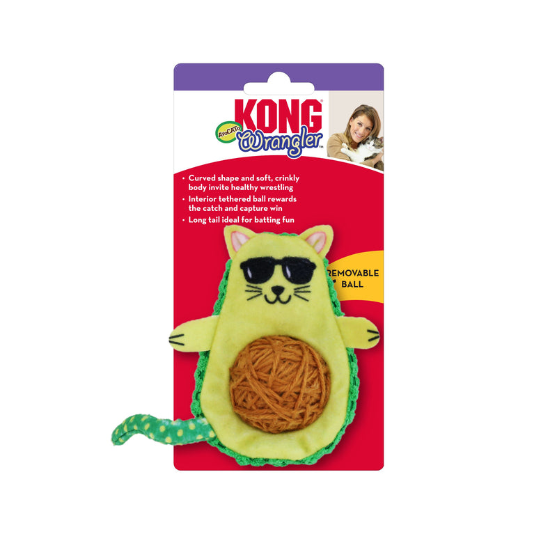 KONG Wrangler Avocato Cat Toy-Habitat Pet Supplies