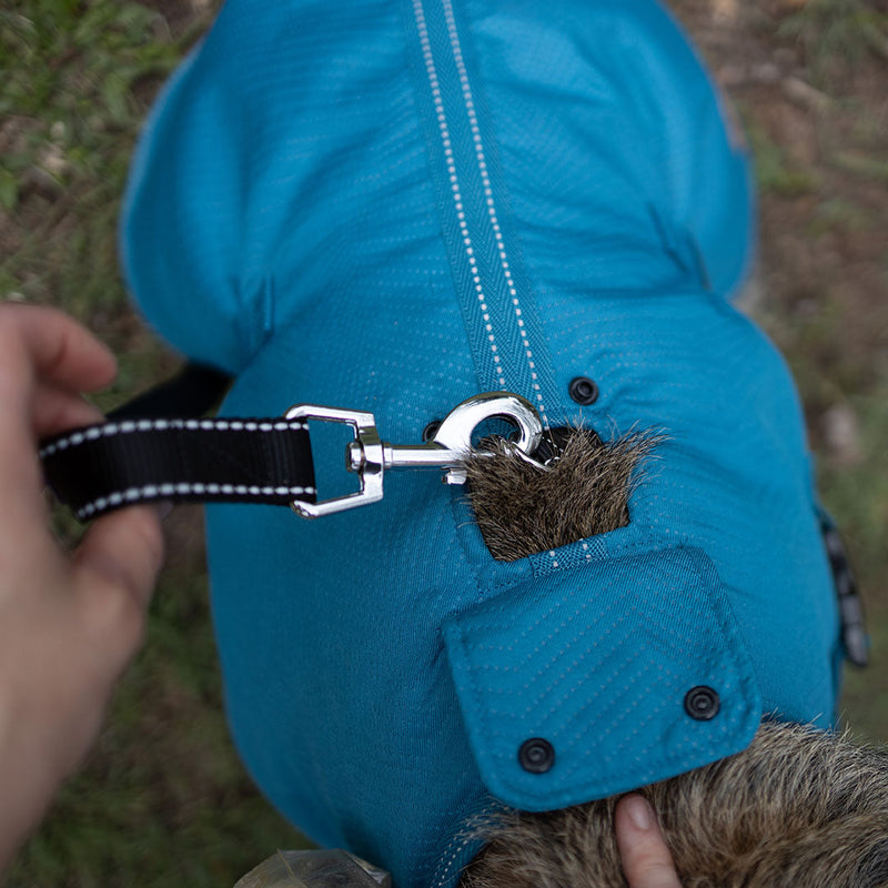 Kazoo Apparel Adventure Coat with Harness Hatch Blue Extra Large 66cm