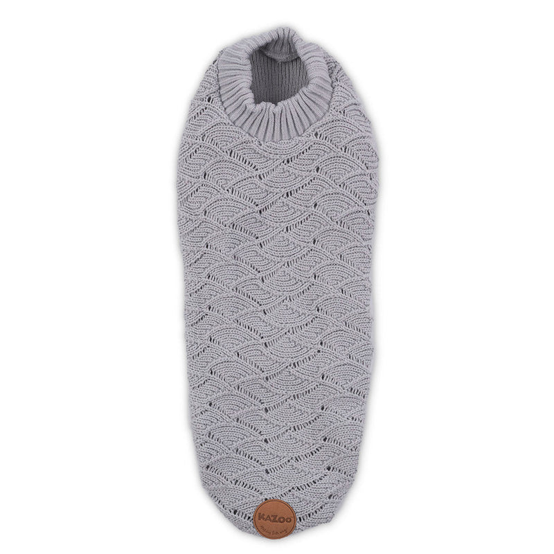 Kazoo Apparel Knit Grey Wave Jumper Extra Small 33.5cm-Habitat Pet Supplies