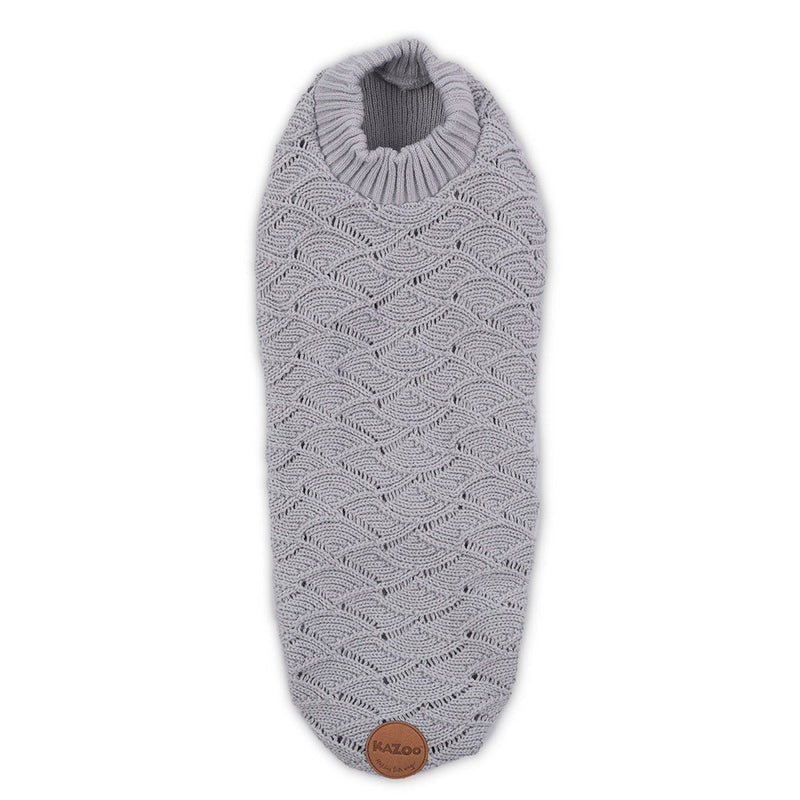 Kazoo Apparel Knit Grey Wave Jumper Small 40cm-Habitat Pet Supplies